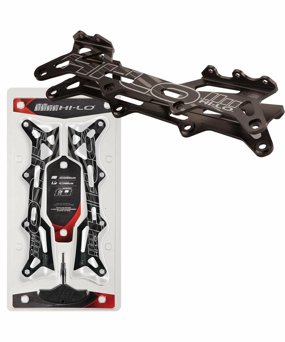 MISSION HI-LO RH BLACK ALUMINIUM CHASSIS ROLLER HOCKEY SKATES 3 MISSION HI-LO RH BLACK ALUMINIUM CHASSIS ROLLER HOCKEY SKATES